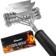 🔥 gadgetwiz grill brush: bristle-free & scraper - the safest bbq brush for grill cleaning - non-wire stainless steel grill cleaner - best bbq accessories scrubber for porcelain/gas grates logo