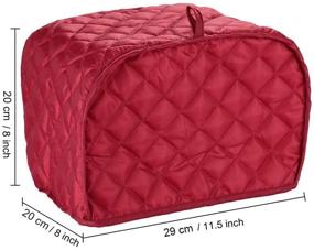 img 3 attached to Wine Red Toaster Cover - 2 Slice Small Appliance Cover for Kitchen - Keep Your Toaster Dust-Free and Fingerprint-Free (11.5W x 8D x 8H)