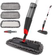 🧹 efficient 135cm spray floor mop: hardwood, laminate & tile cleaning - 750ml bottle, microfiber pads, scraper logo