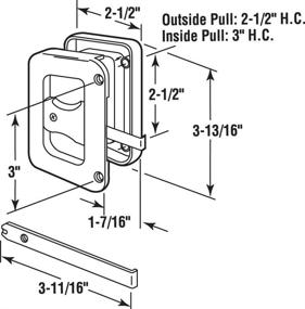 img 1 attached to 🚪 Sliding Screen Door Latch and Pull Set - Prime-Line A 187, Black, Hat Section - Including Screws