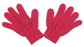 img 3 attached to 🧤 Exfoliating Gloves Pair | Double-Sided Body Scrubber | Bath Mitts for Shower Gel, Spa Massage | Removes Dead Skin Cells