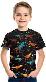 img 2 attached to Neemanndy Teens Boys Girls Shirts: Vibrant 3D Print Graphic Tee with Short Sleeves for Kids 6-16 Years