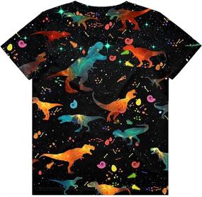 img 3 attached to Neemanndy Teens Boys Girls Shirts: Vibrant 3D Print Graphic Tee with Short Sleeves for Kids 6-16 Years