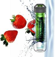 🍇 boost your wellness - extra-large infuser water bottle with convenient flip top spout ~ bpa-free ~ integrated handle ~ infuse water with fresh fruits, vegetables, teas, and herbs логотип