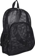 🎒 est113960bjblk - eastsport inc. mesh backpack for enhanced visibility and organization logo