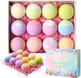 img 4 attached to FYMRIA Bath Bombs Gift Set: Pure Natural Relaxation for Women – Spa Bubble Fizzies with Essential Oil to Relieve Stress and Moisturize Skin (12x3.14oz)
