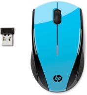 hp x3000 wireless mouse, blue - k5d27aa#abl logo
