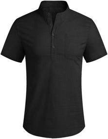 img 3 attached to Tinkwell Sleeve Henley: Stylish and Comfortable Casual Shirts for Men