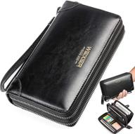 📱 premium leather cellphone business holster: a must-have accessory for boyfriend men in wallets, card cases & money organizers logo