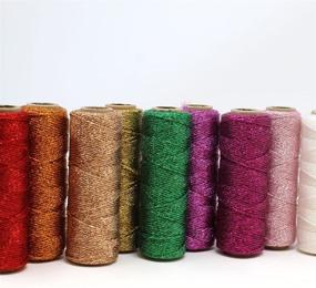 img 3 attached to Just Artifacts 3pcs Christmas Assorted Metallic Bakers Twine: Red, Kelly Green, Gold - 55-Yards, 11Ply