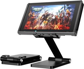 img 4 attached to 👾 Newaner Adjustable Switch Stand - Upgraded 2020 Playstand for Switch, Tablet, Cell Phone - Compatible with Nintendo, iPad Mini Pro Air, iPhone, Kindle - Desk Holder for 4-13'' Devices