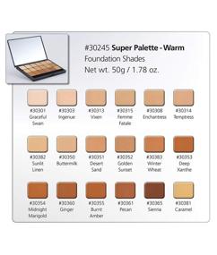 img 3 attached to 💄 Graftobian HD Glamour Creme Foundation Warm Super Palette - 18 High Definition Warm Undertone Cream Shades for Flawless Makeup