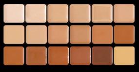 img 2 attached to 💄 Graftobian HD Glamour Creme Foundation Warm Super Palette - 18 High Definition Warm Undertone Cream Shades for Flawless Makeup