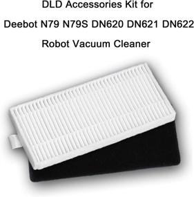 img 2 attached to 🧹 DLD Accessories Kit for Deebot N79 N79S DN620 DN621 DN622 Robot Vacuum Cleaner: Main Brush, Hepa Filter, Side Brush Replacement Parts Pack