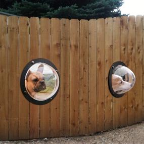 img 3 attached to 🐶 LEMONDA 2Pack Acrylic Dome Pet Dog Fence Peek Window - Durable Design, Prevents Fence Jumping, Reduces Barking & Digging, Includes All Bolts & Nuts