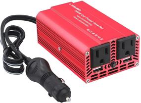 img 4 attached to 🚗 Cantonape 500W Car Power Inverter: DC 12V to 110V AC Converter with Dual AC Outlets and Dual 3.1A USB Car Charger Adapter for Car and Home Use