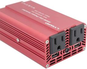 img 1 attached to 🚗 Cantonape 500W Car Power Inverter: DC 12V to 110V AC Converter with Dual AC Outlets and Dual 3.1A USB Car Charger Adapter for Car and Home Use