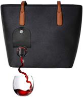 👜 stylish portovino vegan leather purses: concealed spout & insulated compartment for 2 wine bottles - perfect gift! logo
