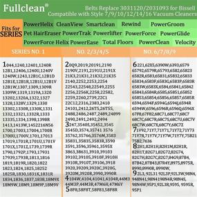 img 3 attached to 🔌 6-Pack Fullclean Belt Replacements for Bissell Style 7, 9, 10, 12, 14, 16 - Compatible with Powerforce Helix Cleanview 2252, 2486, 24899, 2190, 2191 - Replaces Part 3031120, 2031093, 3031123, 32074