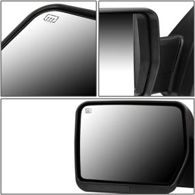 img 1 attached to 🔌 Power-Fold Heated Towing Side Mirror - Left/Driver Side | DNA Motoring TWM-019-T111-BK-L | Compatible With 2004-2014 F-150