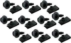 img 1 attached to 🔩 Allstar ALL18558 Body Bolt Kit with Clips: UltimateBlack Pack of 10 Bolts- 10 Pack