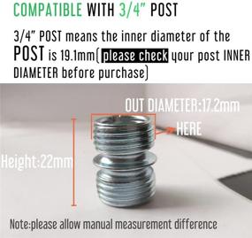 img 2 attached to 🔌 Set of 4 Threaded Shelving Connectors for Extending 34-inch Wire Rack Shelving with Poles Compatibility