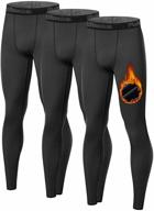 👖 youth boys’ thermal compression leggings sports tights fleece lined pants - big kids’ base layer (no fireball print) logo