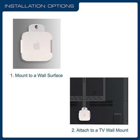 img 1 attached to 📺 QualGear QG-AM-017-W Apple TV/AirPort Express Base Station Mount (2nd &amp; 3rd Gen), White