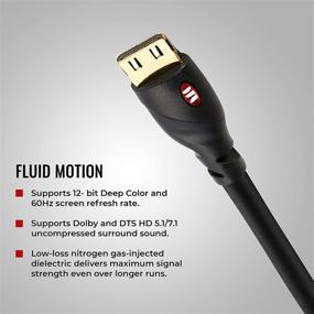 img 1 attached to 🔌 Monster HDMI кабель 8 футов - 4k Ultra HD | 60/120 Гц обновление | 11.2Гбит/с | Поддержка Dolby/DTS HD