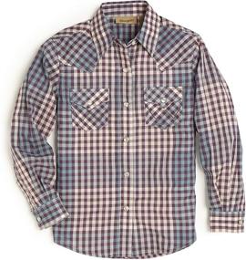 img 1 attached to 👕 Versatile and Stylish: Wrangler Girls' Western Long Sleeve Two Flap Pockets Snap Shirt