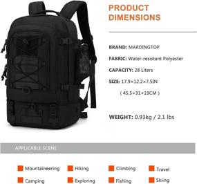 img 3 attached to 🎒 Versatile and Stylish Mardingtop Motorcycle Traveling Backpack in Black (28L)