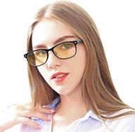 suertree anti blue light computer glasses with yellow tint for women and men – gaming eyewear pc glasses with 0.0x magnification logo