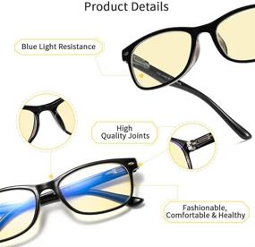 img 2 attached to SUERTREE Anti Blue Light Computer Glasses with Yellow Tint for Women and Men – Gaming Eyewear PC Glasses with 0.0X Magnification