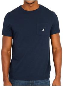 img 1 attached to 👕 Nautica Men's Clothing: Sleeve Pocket T-Shirt in Solid Color