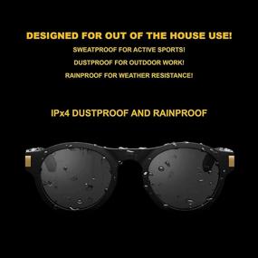 img 1 attached to 🕶️ Поляризованные Bluetooth аудио солнцезащитные очки - Flows: высококачественный звук, открытые динамики, продолжительное время работы аккумулятора, защита от UVA и UVB, универсальные смарт-очки – стиль Taylor (серый сланец)