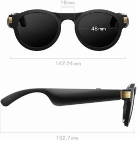 img 2 attached to 🕶️ Polarized Bluetooth Audio Sunglasses - Flows: High-Quality Sound, Open-Ear Speakers, Extended Battery Life, UVA & UVB Protection, Unisex Smart Glasses – Taylor Style (Slate Gray)