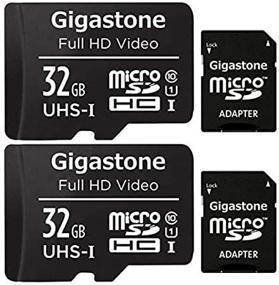 img 2 attached to 📷 Gigastone 32GB 2-Pack Micro SD карта - FHD видео, наблюдение за безопасностью, камера для действий, профессиональный дрон - 90MB/s Micro SDHC UHS-I U1 Класс 10