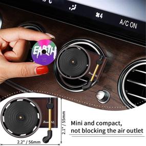 img 2 attached to Vintage Car Air Freshener Record Player: Stylish Retro Perfume Diffuser with Vent Clip & Plug-in Scents for Car Interiors