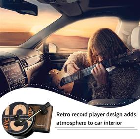 img 1 attached to Vintage Car Air Freshener Record Player: Stylish Retro Perfume Diffuser with Vent Clip & Plug-in Scents for Car Interiors