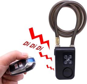 img 3 attached to Solebe Wireless Anti-Theft Vibration Alarm Lock: Secure Your Bike or Motorcycle with 115dB Sound Alarm, Keyless Password or Remote Control, Steel Cable Included - IP55 Rated for Indoor & Outdoor Use