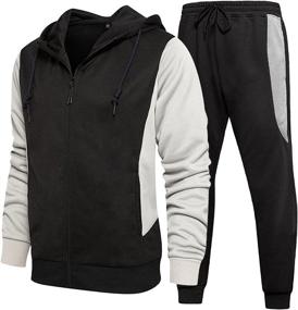 img 2 attached to Runcati Tracksuit Sweatshirt Joggers Sweatsuit Men's Clothing for Active