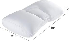 img 2 attached to Белая микрошариковая подушка для сна и путешествий - оптимальное средство для лучшего отдыха.
