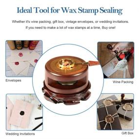 img 1 attached to 💌 Triwol Deluxe Wax Seal Kit with Warmer, Stamp Set, and Spoon Holder - Melting Sticks or Beads for Wedding Envelope Seals