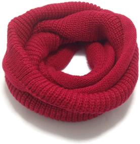 img 4 attached to Stay Cozy and Stylish with HappyTree Fashion Knitted Winter Infinity Girls' Accessories