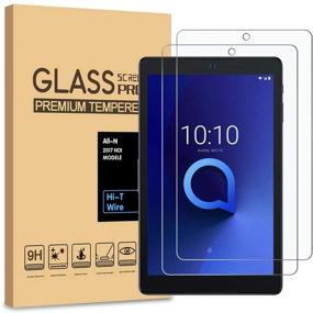 img 4 attached to 📱 [2-Pack] PULEN Tempered Glass Screen Protector for Alcatel Joy Tab/Joy Tab 2/Joy Tab Kids and Alcatel 3T 8'', HD Clear, Bubble Free, Easy Installation, Anti-Fingerprints, 9H Hardness+
