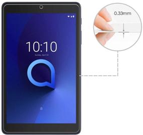 img 1 attached to 📱 [2-Pack] PULEN Tempered Glass Screen Protector for Alcatel Joy Tab/Joy Tab 2/Joy Tab Kids and Alcatel 3T 8'', HD Clear, Bubble Free, Easy Installation, Anti-Fingerprints, 9H Hardness+