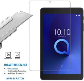 img 3 attached to 📱 [2-Pack] PULEN Tempered Glass Screen Protector for Alcatel Joy Tab/Joy Tab 2/Joy Tab Kids and Alcatel 3T 8'', HD Clear, Bubble Free, Easy Installation, Anti-Fingerprints, 9H Hardness+