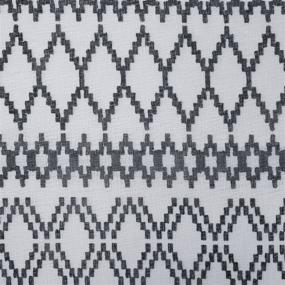 img 1 attached to Deconovo Printed Rhombic Pattern Curtains