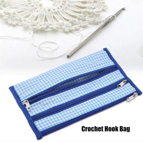 img 3 attached to 🧶 Crochet Hook Knitting Tool Bag: Organize Your Sewing, Knitting and Weaving Supplies with this Practical Zipper Storage Case!