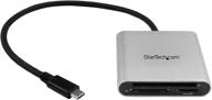 📸 startech.com usb 3.0 flash memory multi-card reader/writer with usb-c - ultimate card compatibility & integrated cable (fcreadu3c) logo